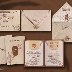 Thiệp cưới DQ-2328 Offset