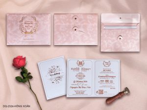 Thiệp cưới DQ-2324-Hồng Xoắn