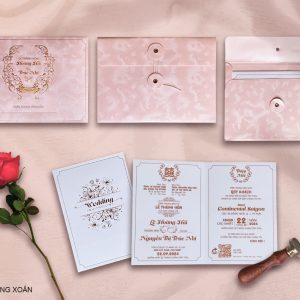 Thiệp cưới DQ-2324-Hồng Xoắn