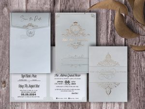 Thiệp cưới DQ-2313-Màu Bạc