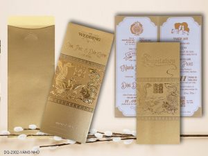 Thiệp Cưới DQ-2302-Vàng Nhũ