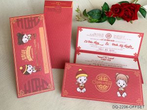 Thiệp cưới DQ-2206 Đỏ