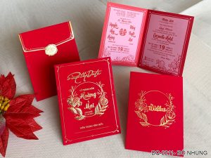 Thiệp cưới DQ-2211 - Đỏ nhung