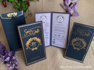Thiệp cưới DQ-2110-dương đậm nhũ