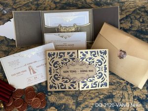 Thiệp cưới DQ-2120-vàng nhũ