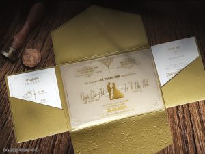 Thiệp cưới DQ-2323-Vàng Nhũ