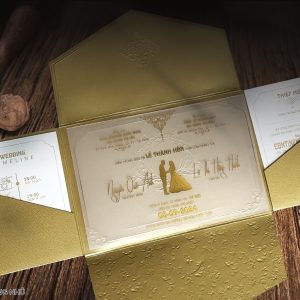 Thiệp cưới DQ-2323-Vàng Nhũ