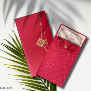 Thiệp cưới DQ-2306-Đỏ Nhũ Thái
