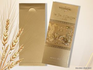 Thiệp cưới DQ-2302-Vàng Nhũ