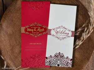 Thiệp cưới DQ-2301-Đỏ Nhũ Thái
