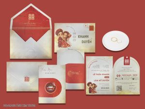 Thiệp cưới-DQ-24A32 Ánh Kim Thơm
