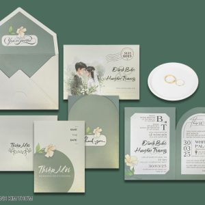 Thiệp cưới-DQ-24A34 Ánh Kim Thơm