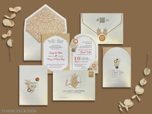 Thiệp cưới-DQ-24A37 Ánh Kim Thơm