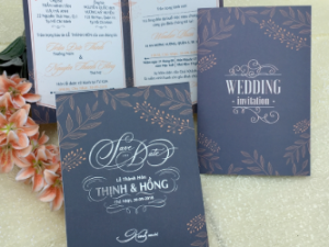 Thiệp cưới DQ-1915 Xanh dương