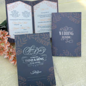 Thiệp cưới DQ-1915 Xanh dương