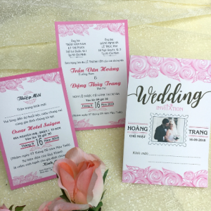 Thiệp cưới DQ-1918 có in hình