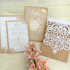 Thiệp cưới DQ-1926- Vàng lợt