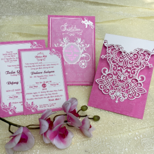 Thiệp cưới DQ-1927- Tím sen