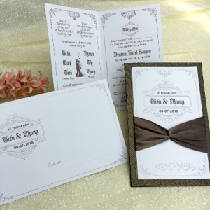 Thiệp cưới DQ-1928- Vàng đồng