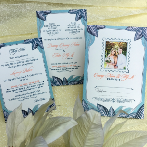 Thiệp cưới DQ-1919- có in hình