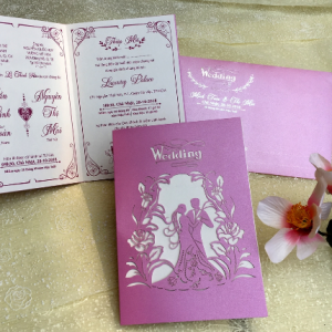 Thiệp cưới DQ-1930-Tím sen