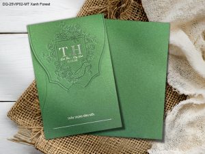 Thiệp cưới DQ-25VIP02-MT Xanh Forest