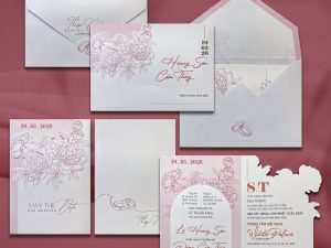 Thiệp cưới DQ-25A24 Ánh Kim Thơm 2M