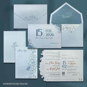 Thiệp cưới DQ-25A28 Ánh Kim Thơm 2M