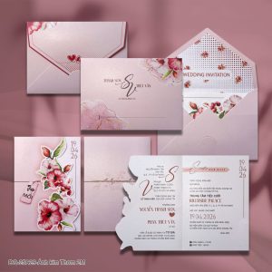 Thiệp cưới DQ-25A29 Ánh Kim Thơm 2M