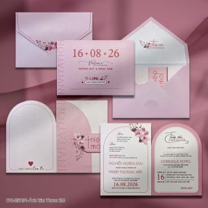 Thiệp cưới DQ-25A31 Ánh Kim Thơm 2M