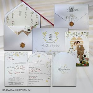 Thiệp cưới DQ-25A32 Ánh Kim Thơm 2M