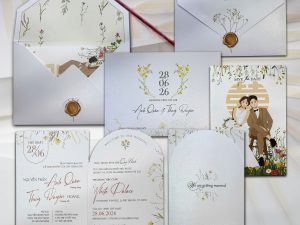 Thiệp cưới DQ-25A32 Ánh Kim Thơm 2M