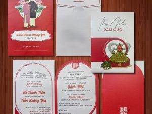 Thiệp cưới DQ-25A34 Ánh Kim Thơm 2M