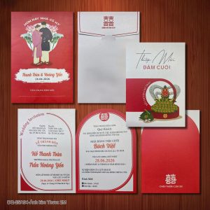 Thiệp cưới DQ-25A34 Ánh Kim Thơm 2M