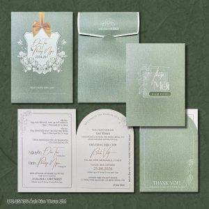 Thiệp cưới DQ-25A35 Ánh Kim Thơm 2M