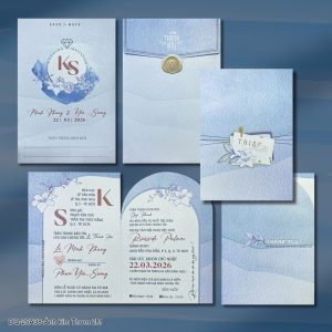 Thiệp cưới DQ-25A38 Ánh Kim Thơm 2M