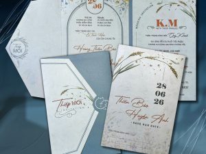 Thiệp cưới DQ-25A49 Thiệp túi Ánh kim thơm 2M
