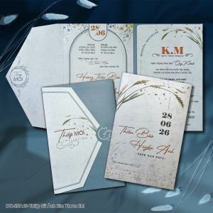 Thiệp cưới DQ-25A49 Thiệp túi Ánh kim thơm 2M