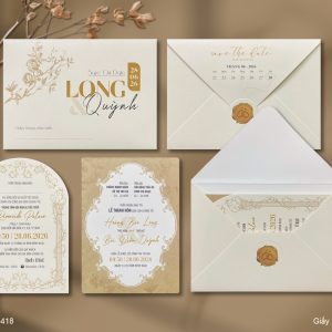 Thiệp Cưới DQ-BTN101-418 - Vẻ Đẹp Cổ Điển & Tinh Tế