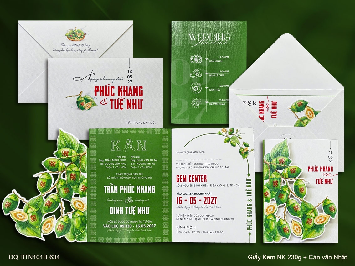 Thiệp Cưới DQ-BTN101B-634