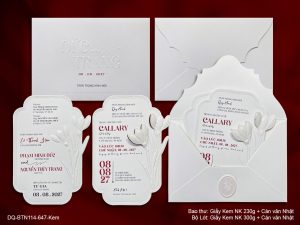 Thiệp Cưới DQ-BTN114-647-Kem